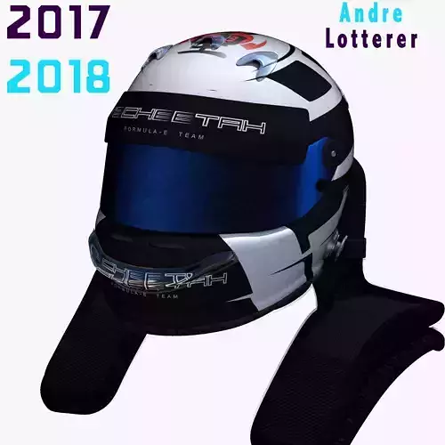 Lotterer helmet 2017 2018 Low-poly 3D model