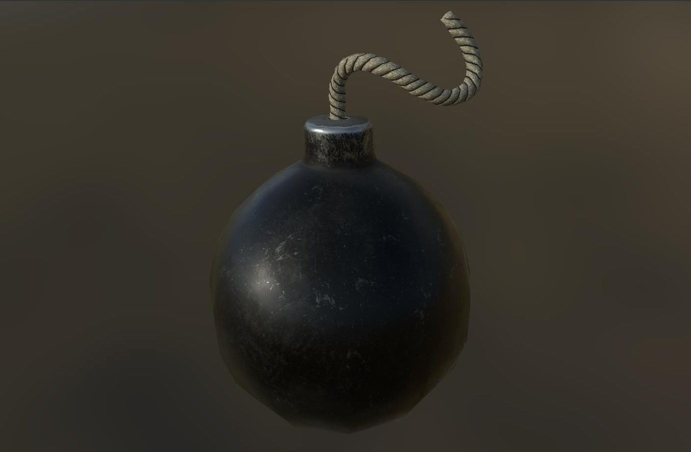 Bomb ball Low-poly 3D model_2