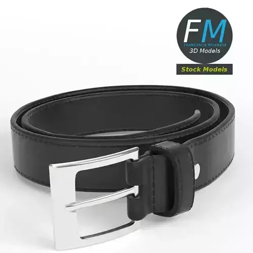 Belt black leather