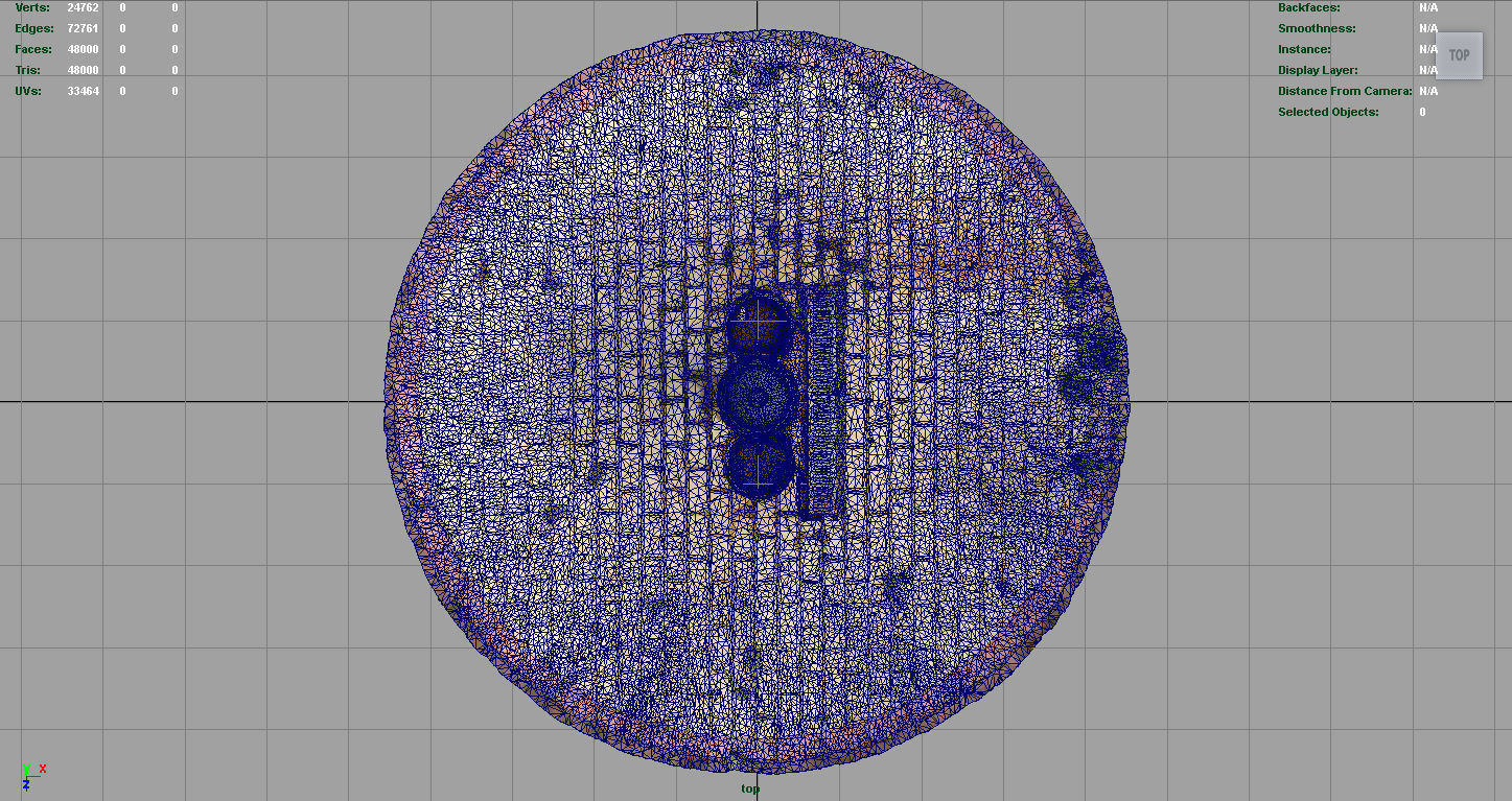 Fountain 7 fire hydrant on brick pavement Low-poly 3D model_9