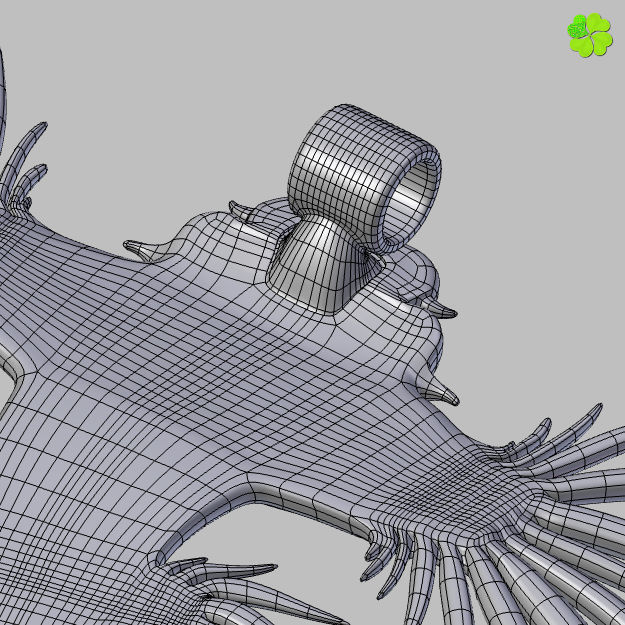 Glaucus atlanticus necklace low poly Low-poly 3D model_27