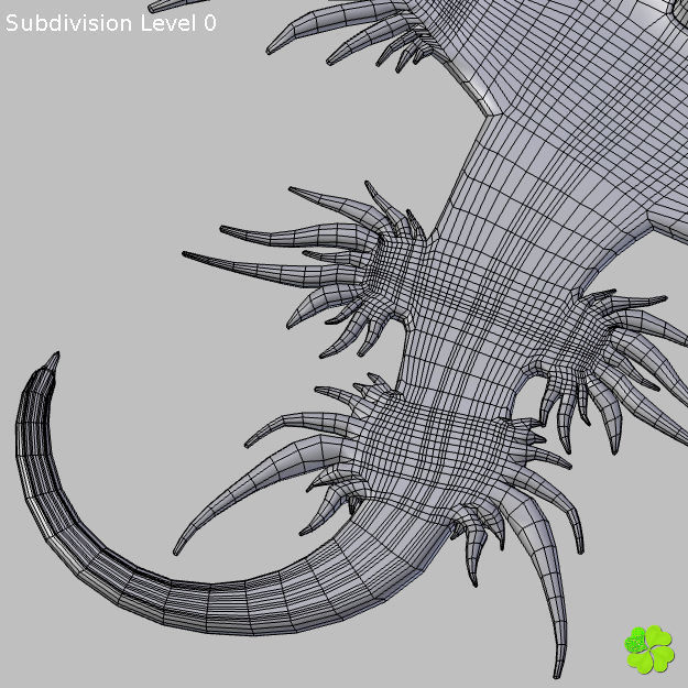 Glaucus atlanticus necklace low poly Low-poly 3D model_34