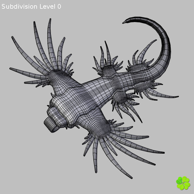 Glaucus atlanticus necklace low poly Low-poly 3D model_24