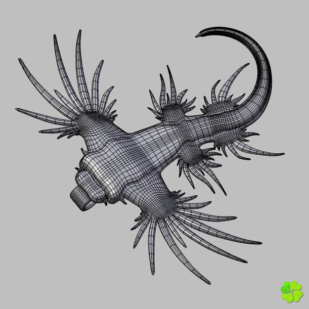 Glaucus atlanticus necklace low poly Low-poly 3D model_23