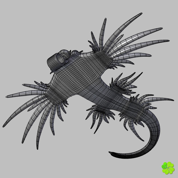 Glaucus atlanticus necklace low poly Low-poly 3D model_25