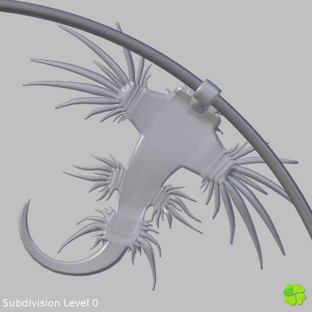 Glaucus atlanticus necklace low poly Low-poly 3D model_46