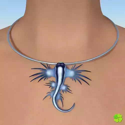 Glaucus atlanticus necklace low poly Low-poly 3D model