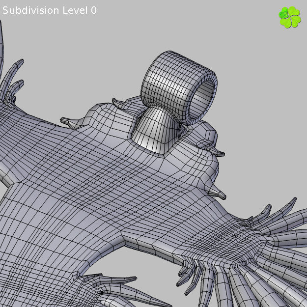 Glaucus atlanticus necklace low poly Low-poly 3D model_28