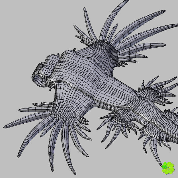 Glaucus atlanticus necklace low poly Low-poly 3D model_29