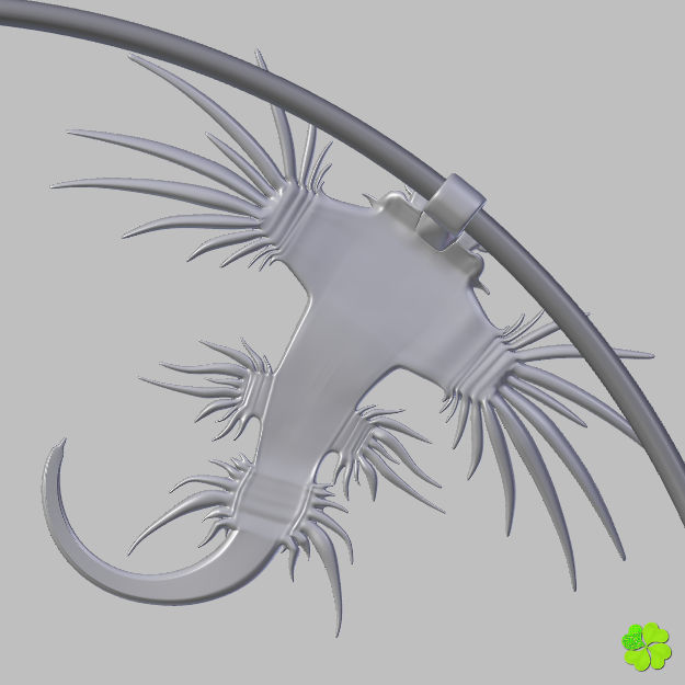 Glaucus atlanticus necklace low poly Low-poly 3D model_45