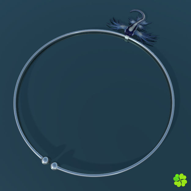 Glaucus atlanticus necklace low poly Low-poly 3D model_19