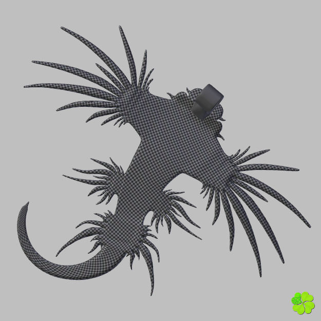 Glaucus atlanticus necklace low poly Low-poly 3D model_50