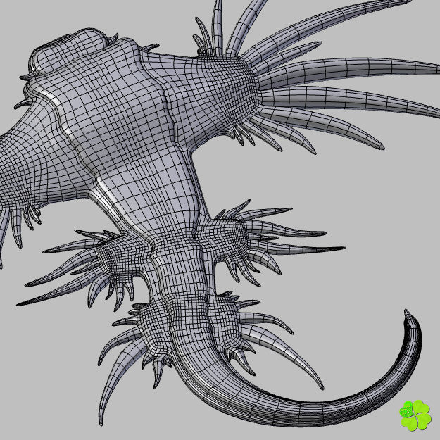 Glaucus atlanticus necklace low poly Low-poly 3D model_31