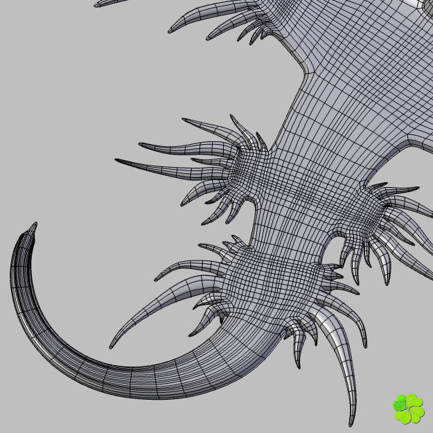 Glaucus atlanticus necklace low poly Low-poly 3D model_33