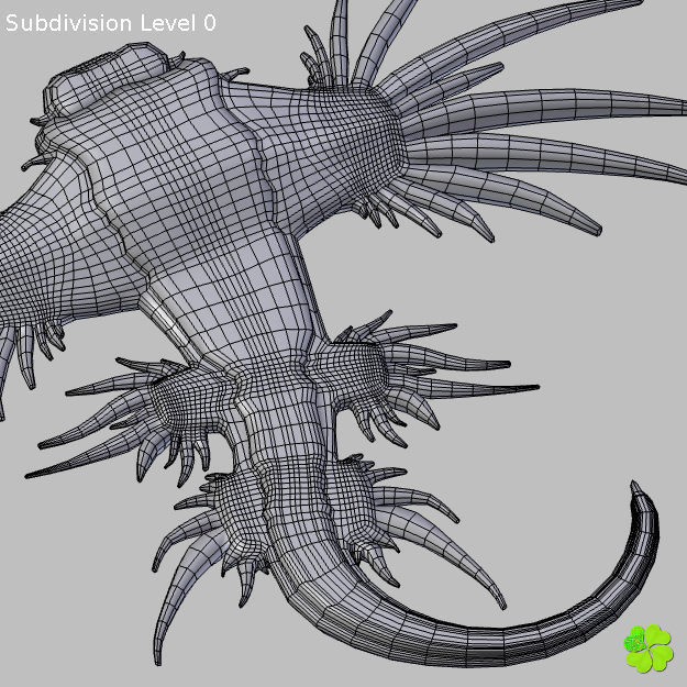 Glaucus atlanticus necklace low poly Low-poly 3D model_32