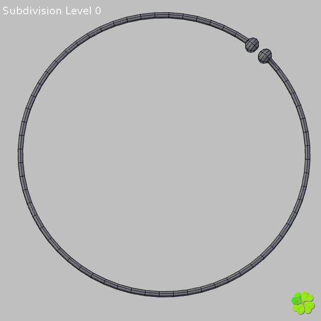 Glaucus atlanticus necklace low poly Low-poly 3D model_42