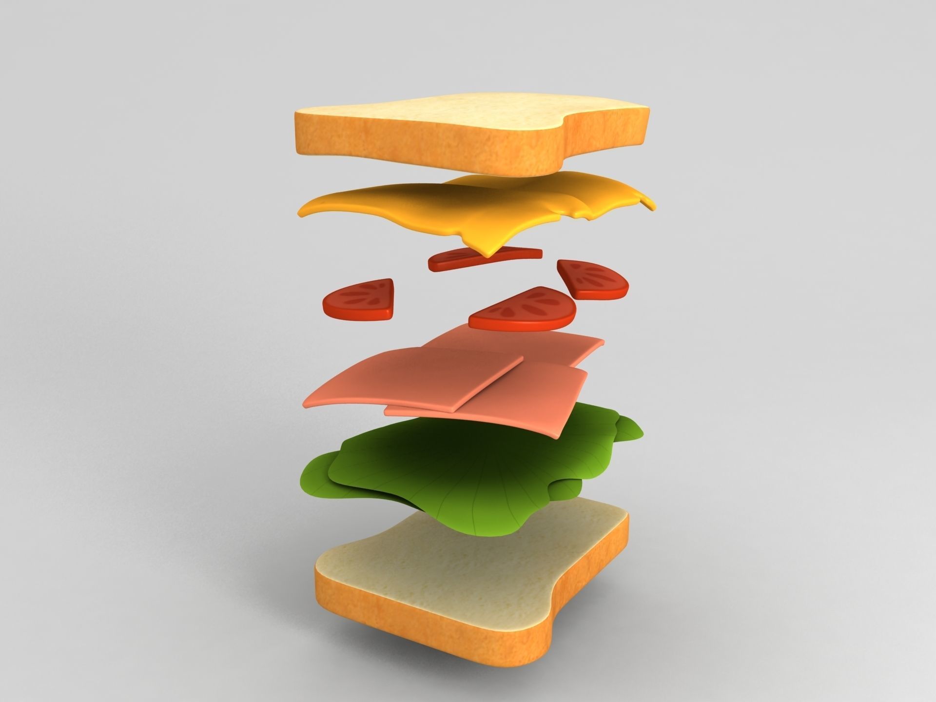 Sandwich 3D model_7