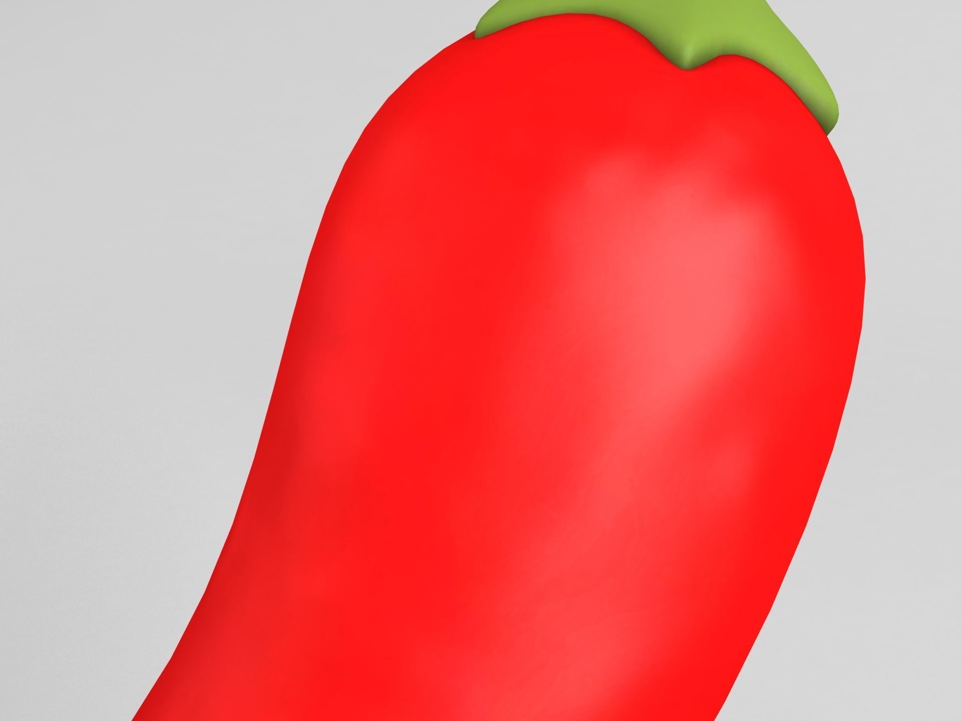 Chili Pepper Low-poly 3D model_5