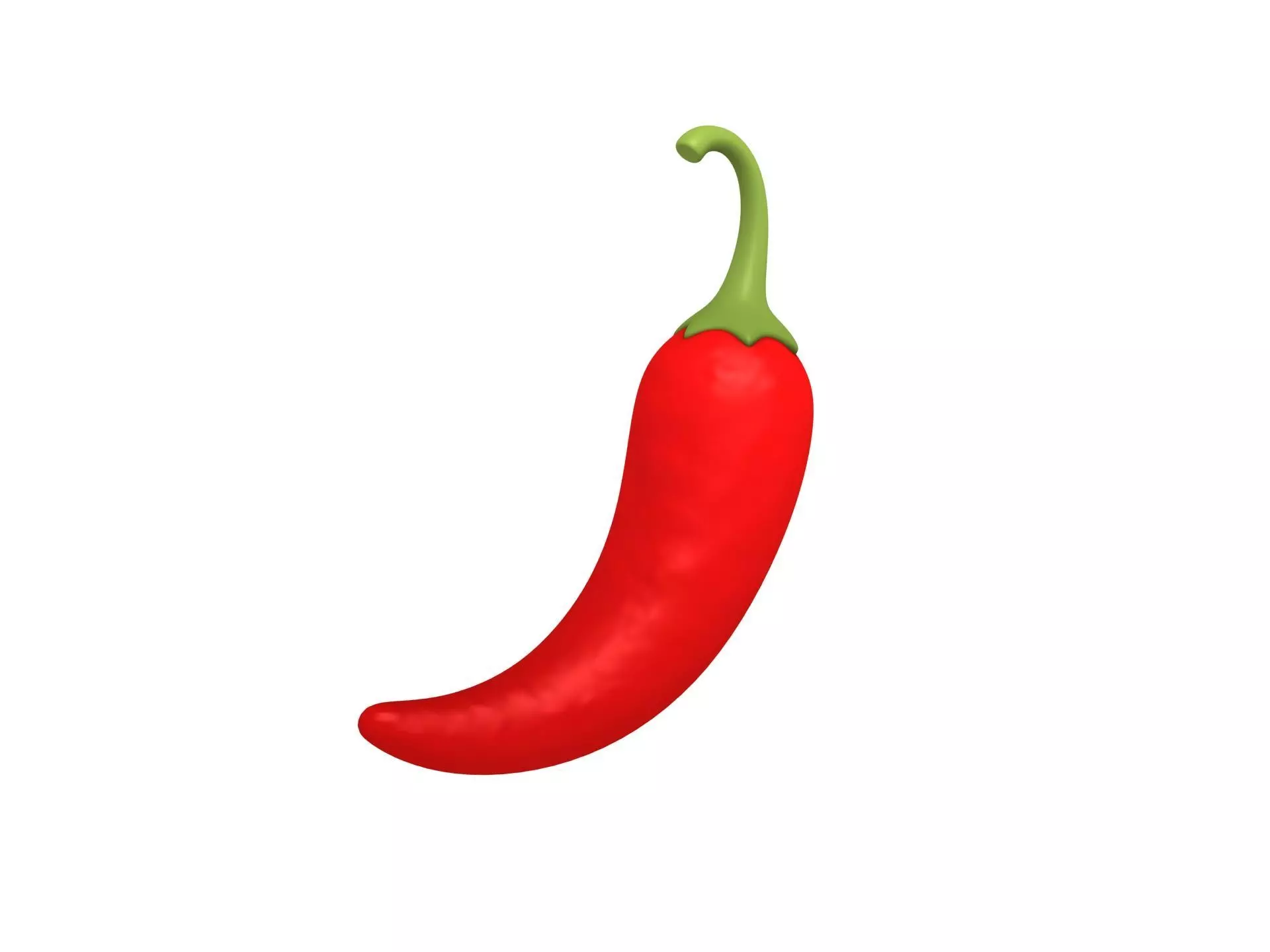 Chili Pepper Low-poly 3D model_0