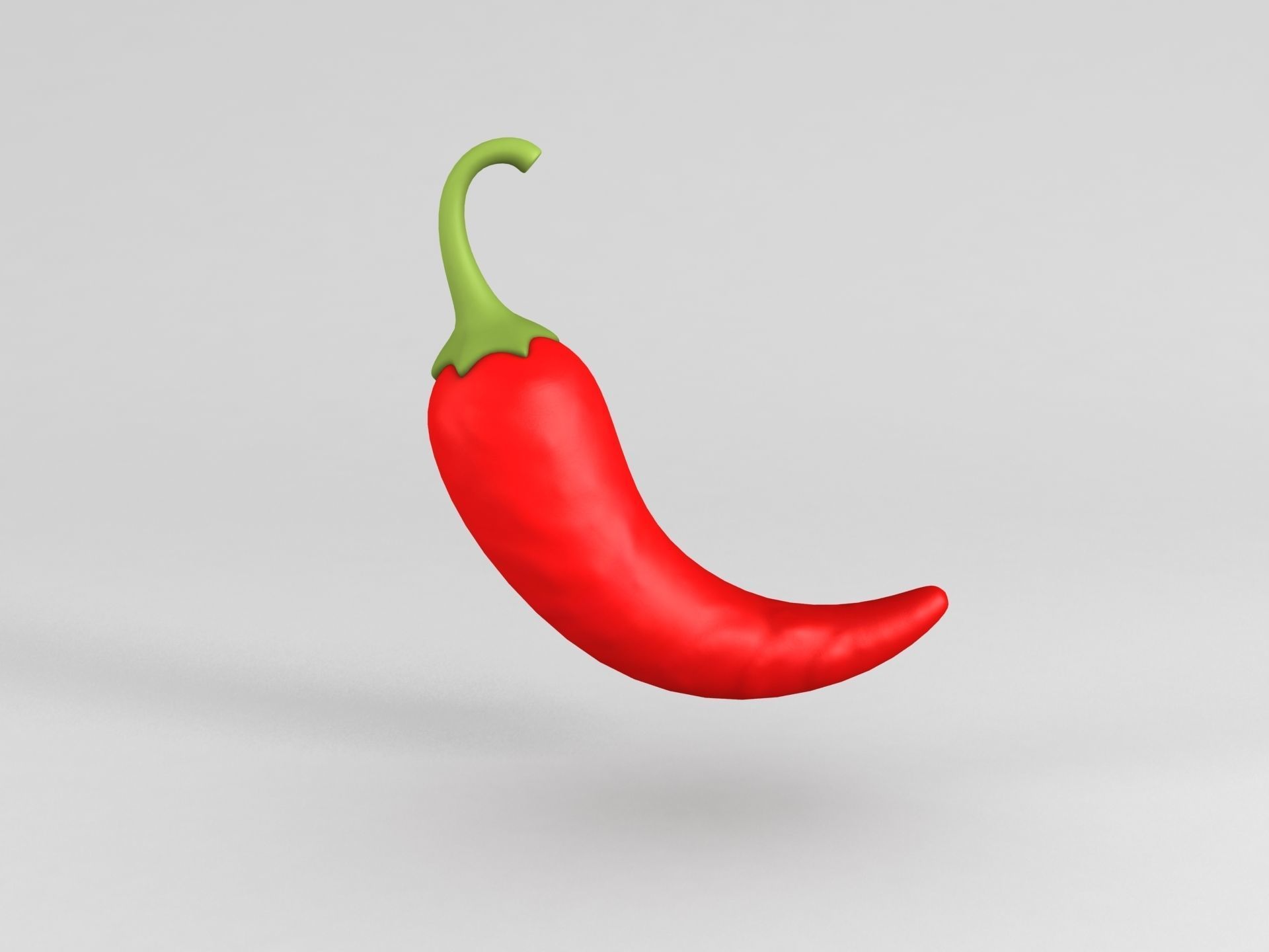 Chili Pepper Low-poly 3D model_2