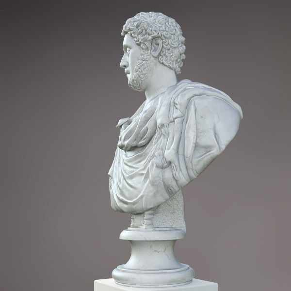 Bust of Commodus Emperor 3D model_5