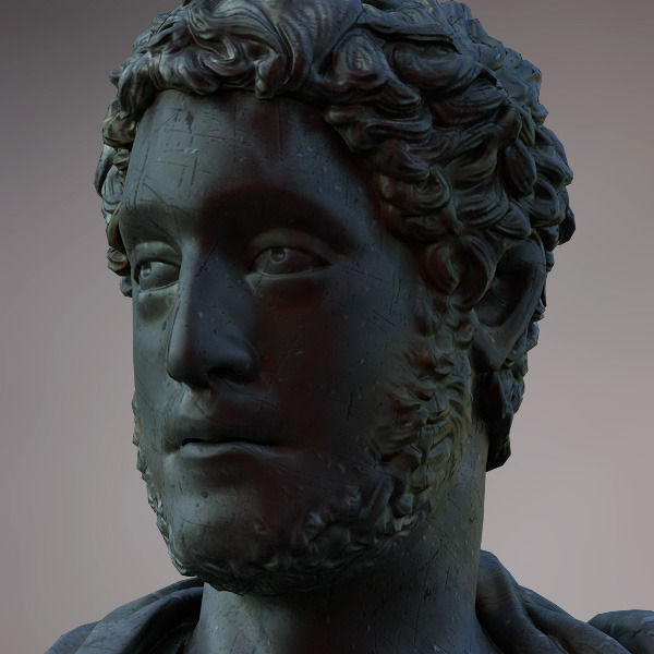 Bust of Commodus Emperor 3D model_11