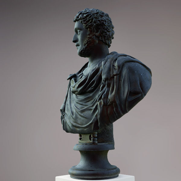 Bust of Commodus Emperor 3D model_9