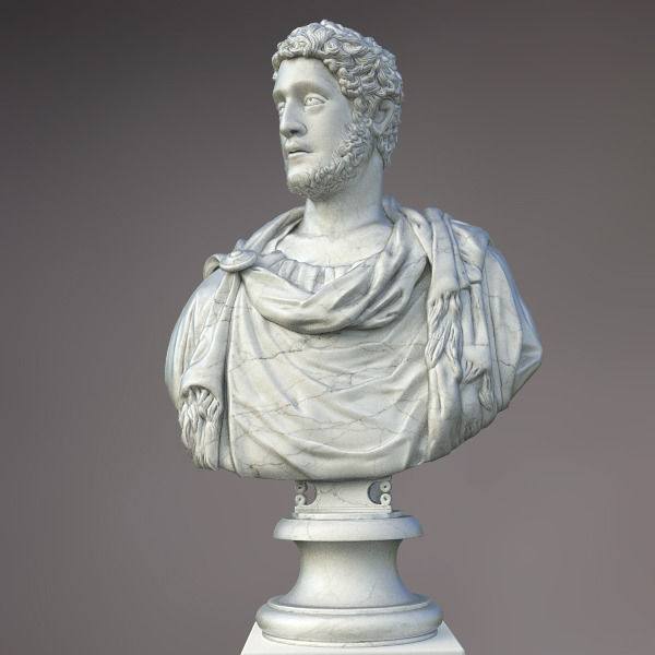 Bust of Commodus Emperor 3D model_1