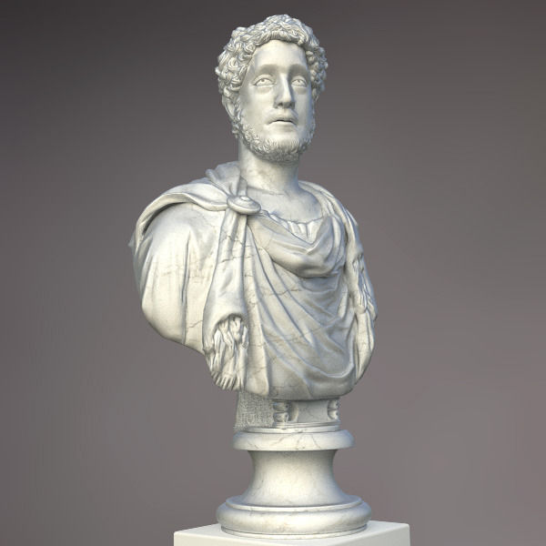 Bust of Commodus Emperor 3D model_6