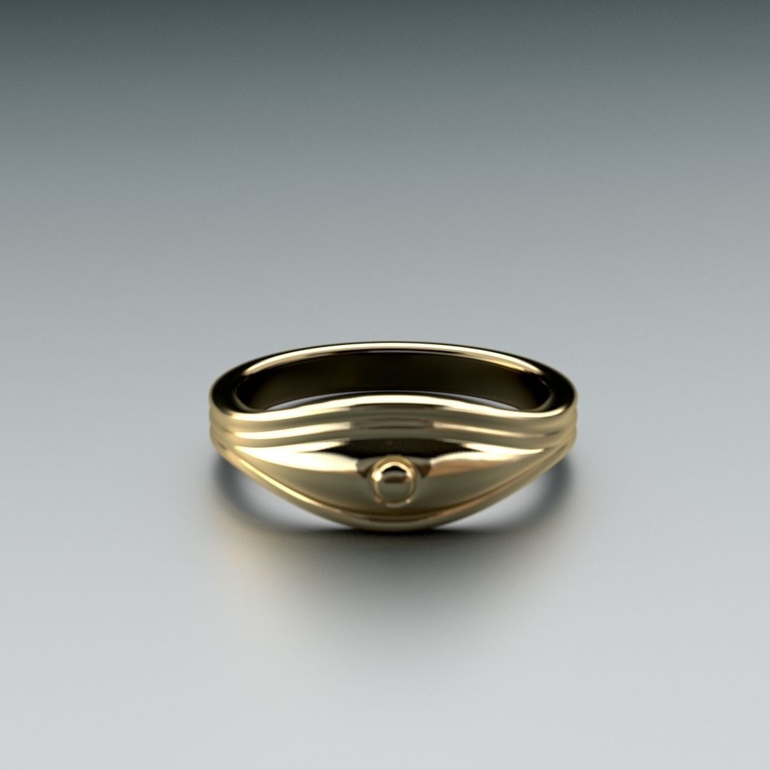 Eye of Ra - Printable Ring 3D print model_3
