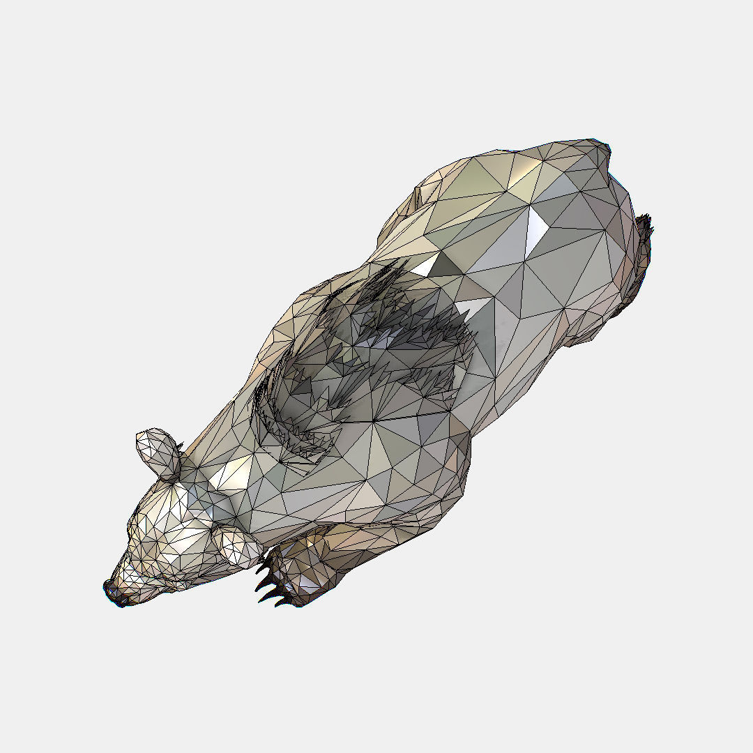 Animated Low Poly Art Arctic animal White Bear Low-poly 3D model_63