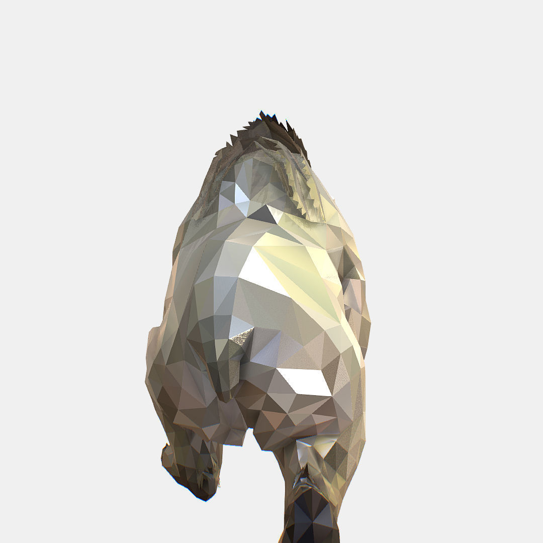 Animated Low Poly Art Arctic animal White Bear Low-poly 3D model_35