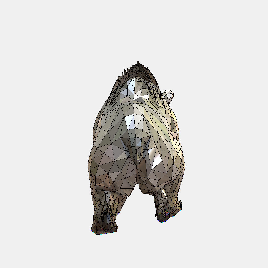 Animated Low Poly Art Arctic animal White Bear Low-poly 3D model_61