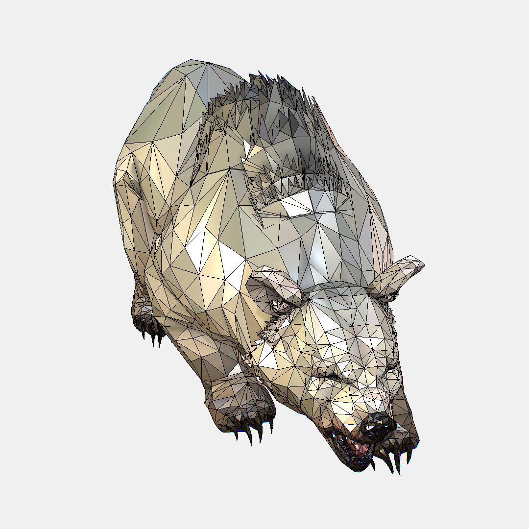 Animated Low Poly Art Arctic animal White Bear Low-poly 3D model_58