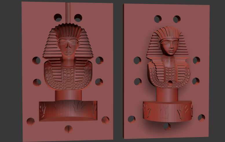 king tutankhamun mold 3D print model_1