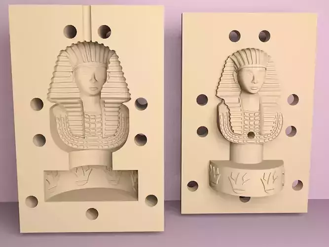 king tutankhamun mold 3D print model