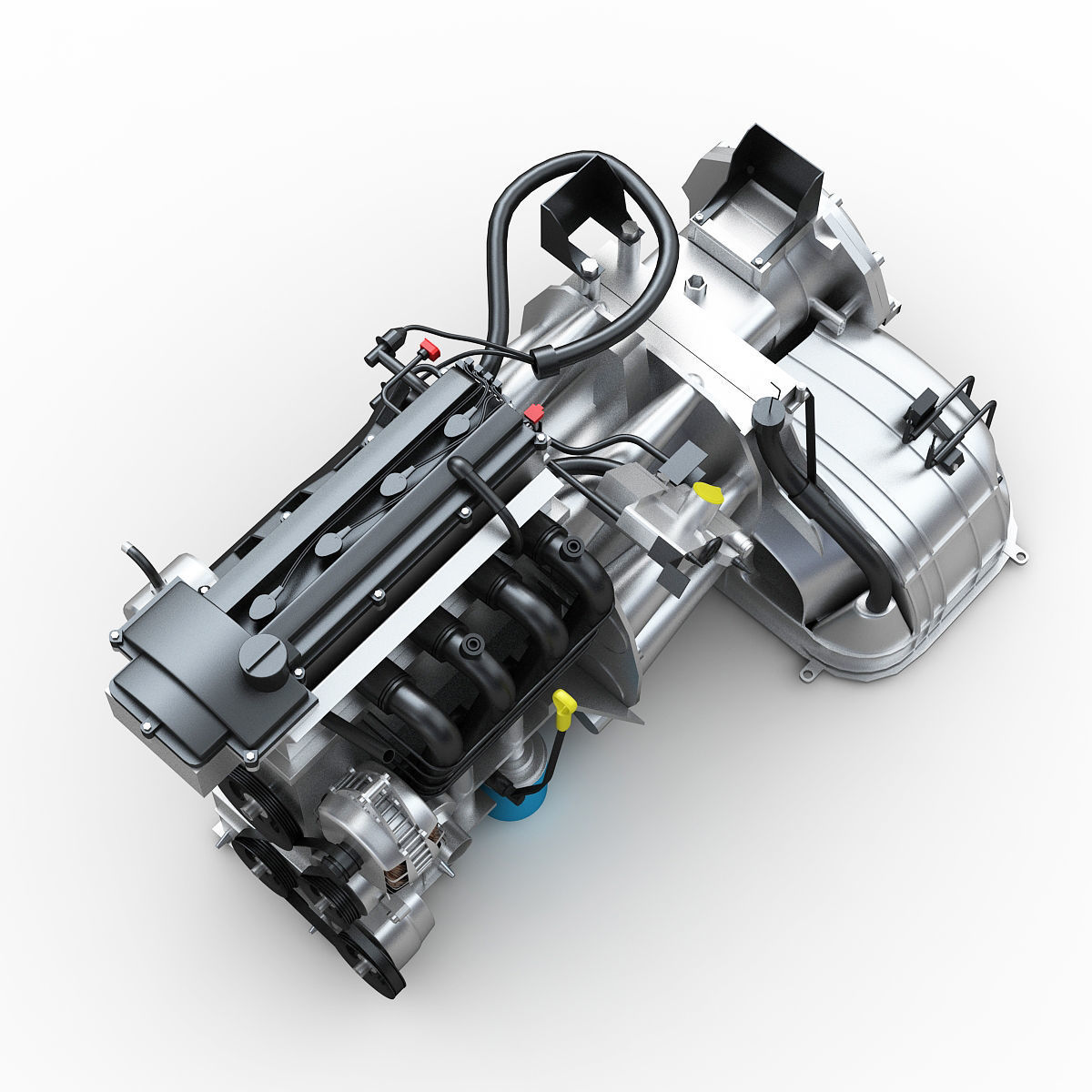 Car Engine 3D model_1
