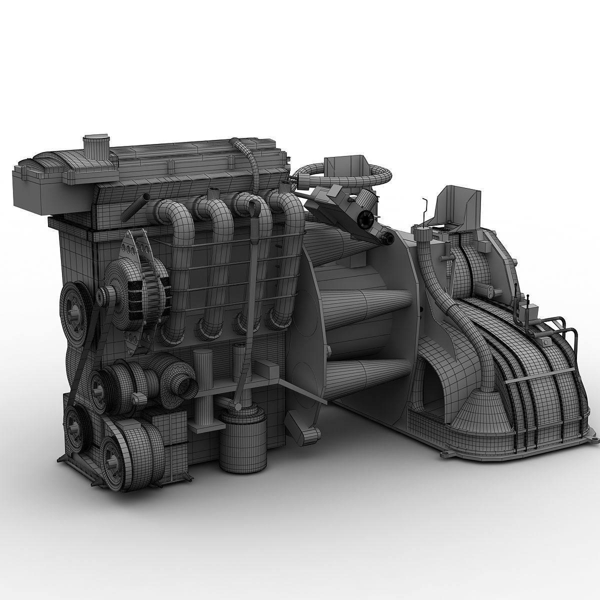 Car Engine 3D model_10