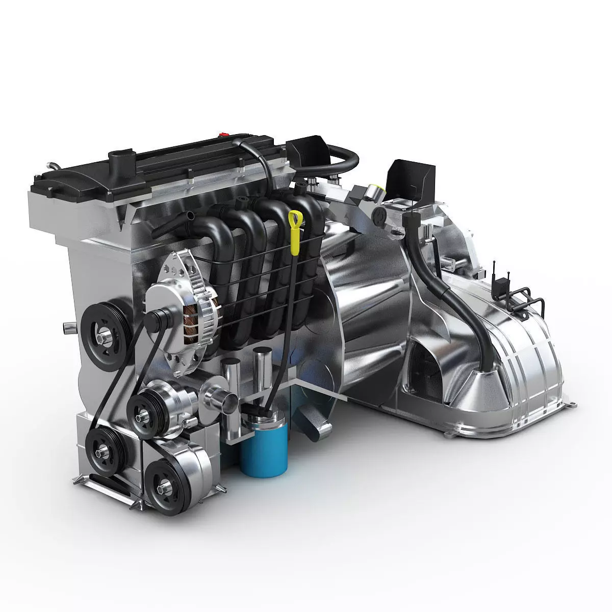 Car Engine 3D model_0
