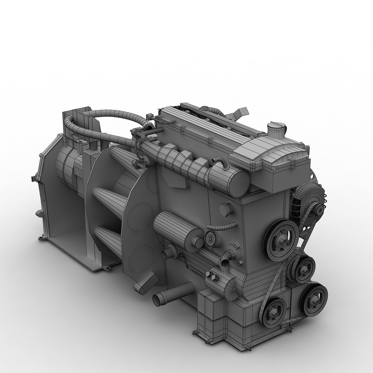 Car Engine 3D model_14