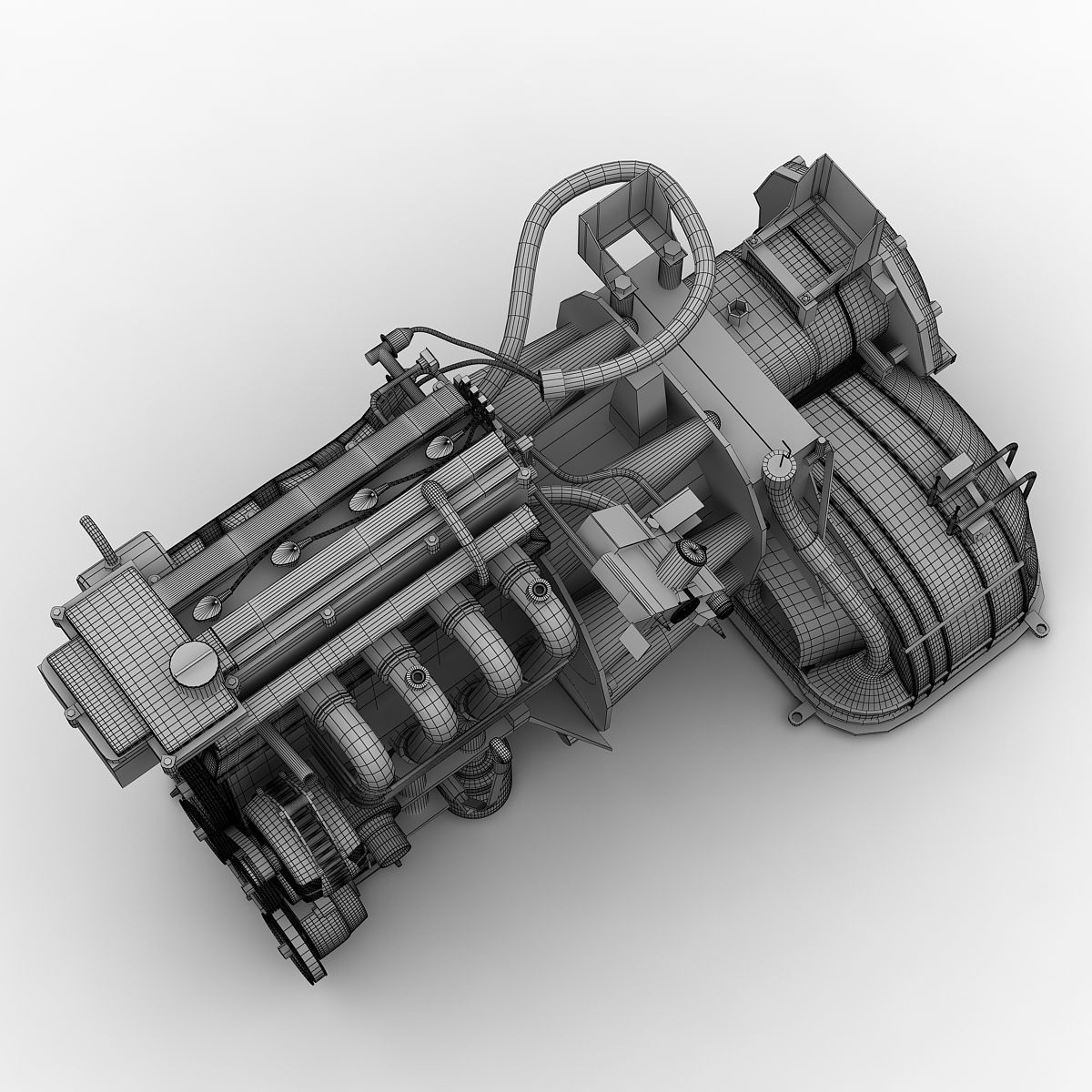 Car Engine 3D model_16