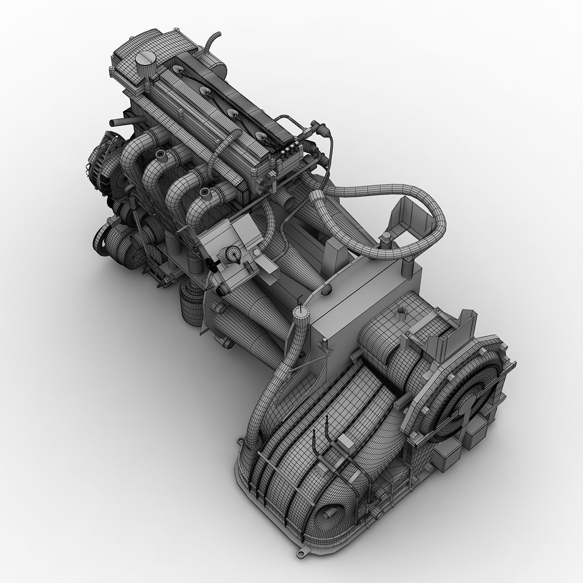 Car Engine 3D model_11