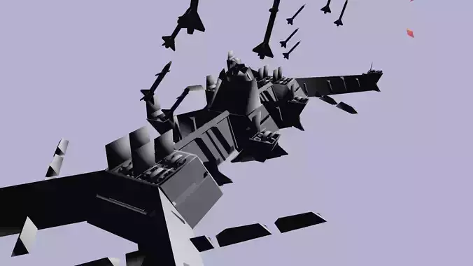 Missile defense system Free low-poly 3D model