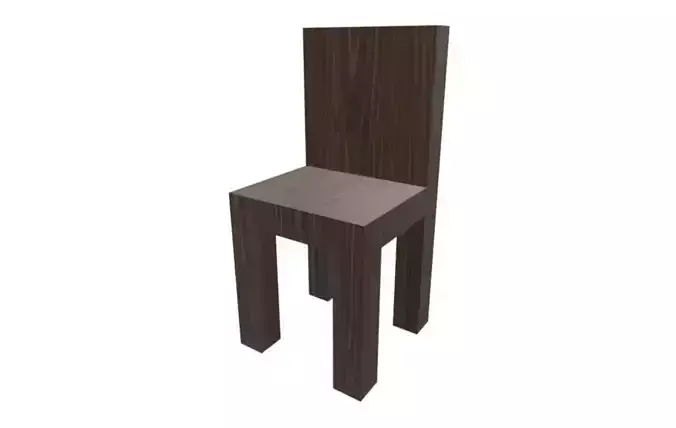 Simple Low-Poly Chair Low-poly 3D model