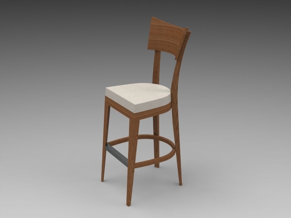 Ariana bar stool Free 3D model_3