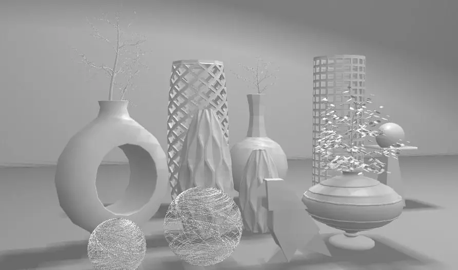 Vases Set and pots Free 3D print model