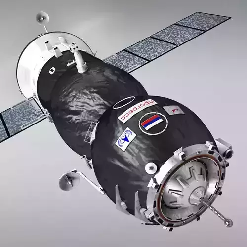 Spaceship Progress Soyuz high detail 3D model
