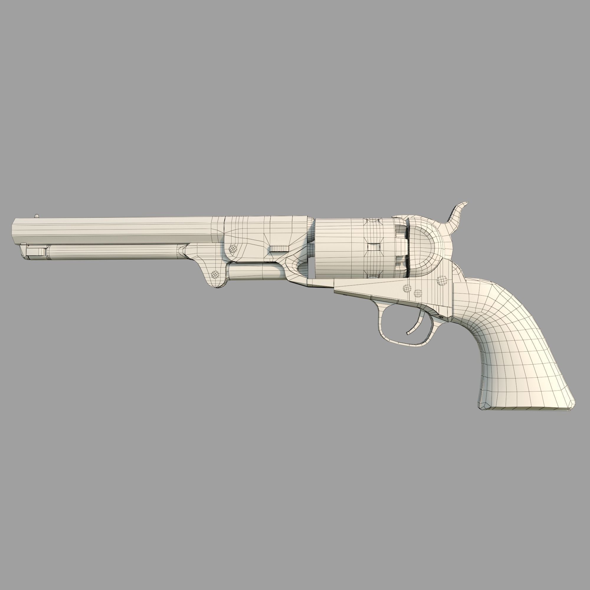 decorative set Western Low-poly 3D model_7