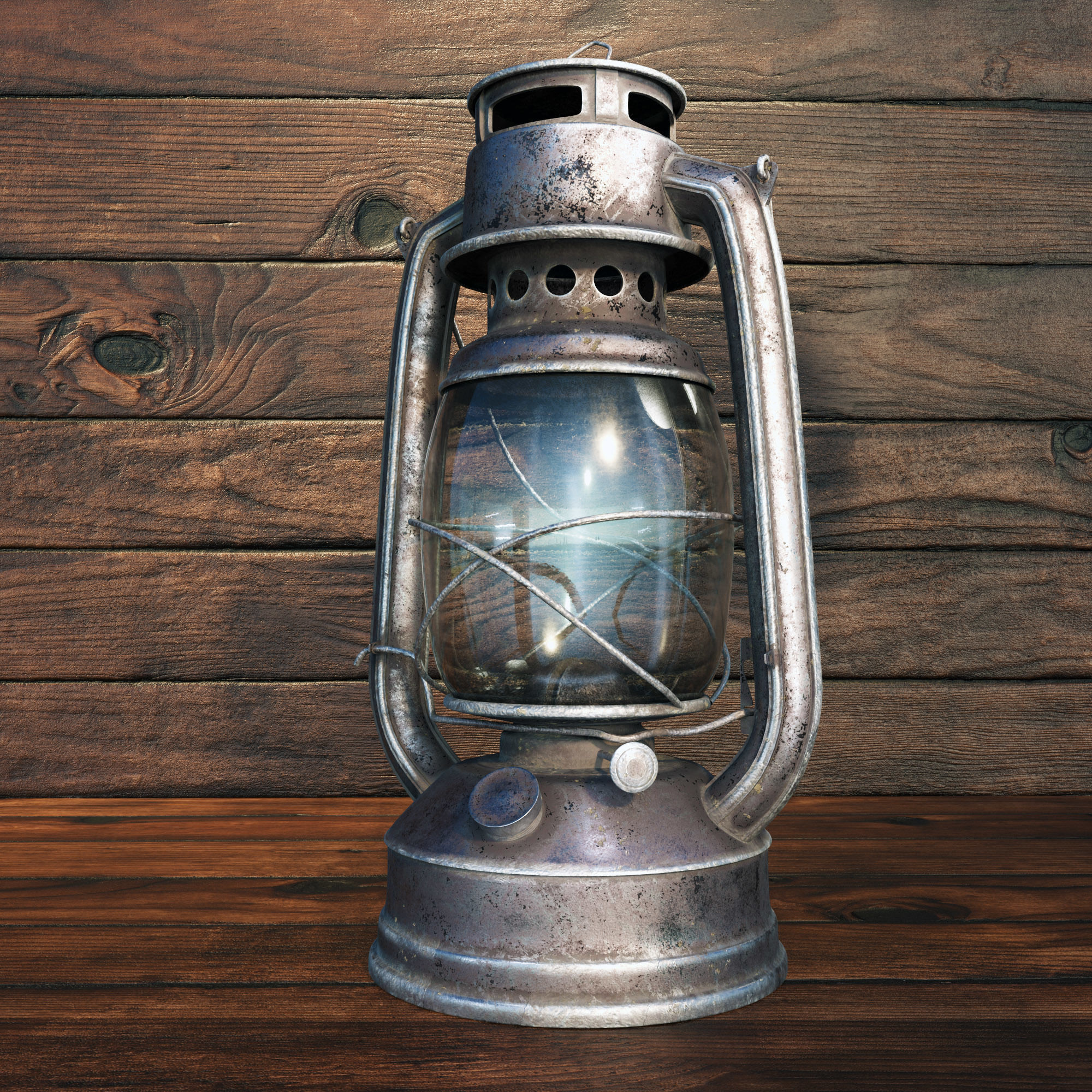 decorative set Western Low-poly 3D model_5