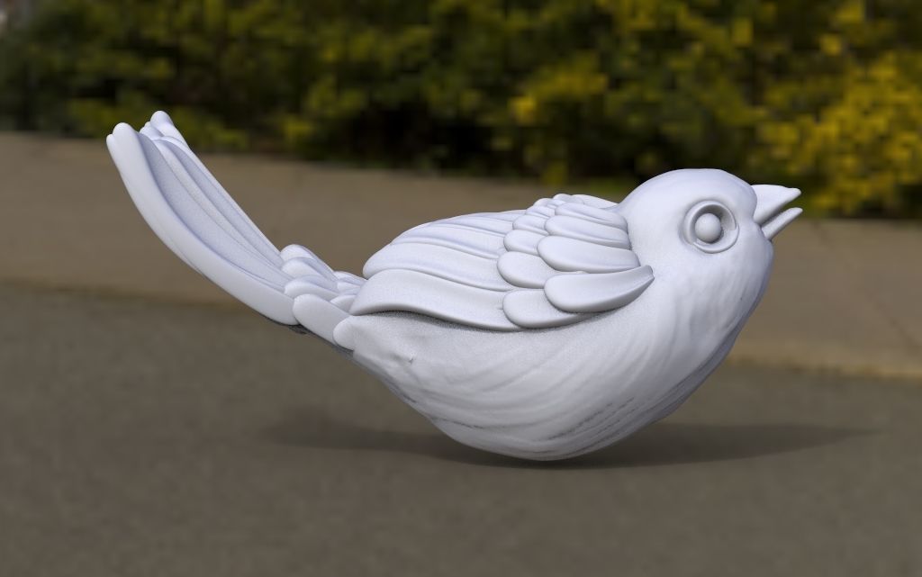 bird tit bullfinch Sparrow nightingale 3d model 3D print model_4